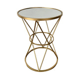 Masuta de cafea Vogaton metal auriu 40x40x56 cm