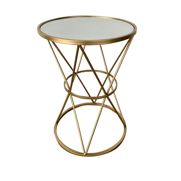 Masuta de cafea Vogaton metal, auriu, 40x40x56 cm