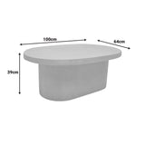 Masuta de cafea Vooge, Aspect travertin, Travertin, 100x64x39 cm