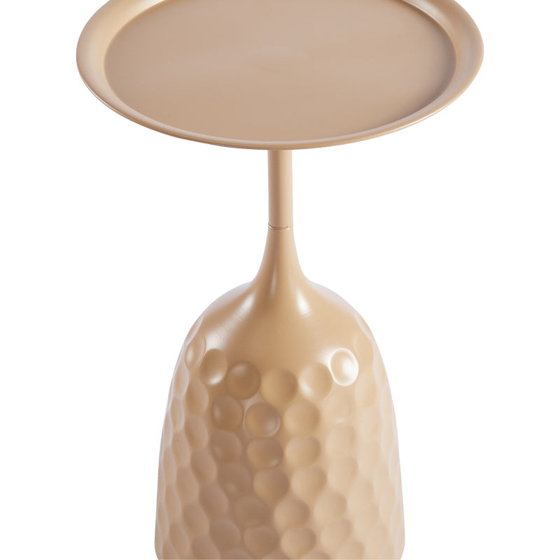 Masuta de cafea Waini, Metal, D39x60 cm - Cappuccino