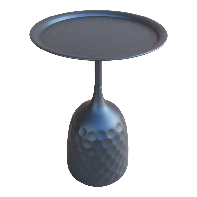 Masă auxiliară Waini, metalică, crem, 39x60 cm - Negru
