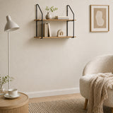 Masuta de cafea Wall shelf Fema, Metal, Stejar, 60x20x52 cm