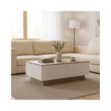 Masuta de cafea Winey, Stil Sonona-Alb, Lemn, 90x60x31 cm