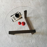 Masuta de cafea Yuvarlak Cam Orta Sehpa S300, Nuc, 80x41x80 cm