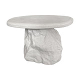 Masuta de cafea Zinol, MDF, Alb, D58x41 cm
