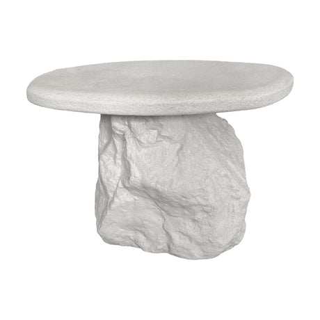 Masuta de cafea Zinol, MDF, Alb, D58x41 cm