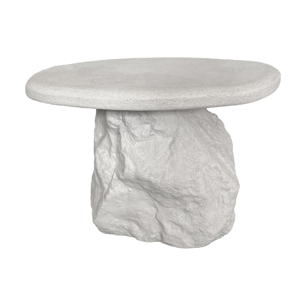 Masuta de cafea Zinol, MDF, Alb, D58x41 cm