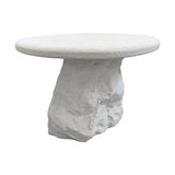 Masuta de cafea Zinol, MDF, Alb, D58x41 cm