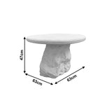 Masuta de cafea Zinol, MDF, Alb, D58x41 cm