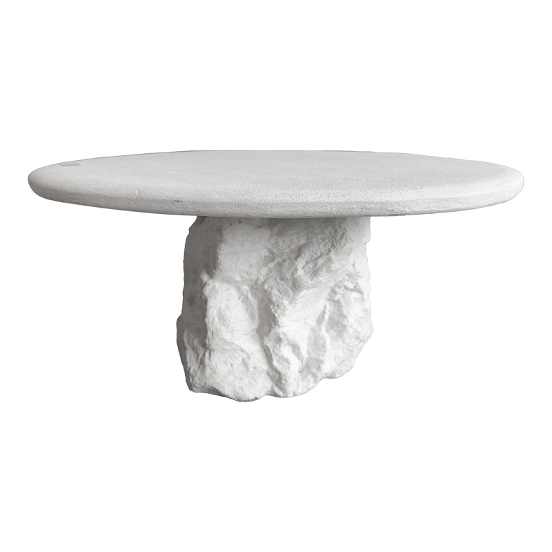 Masuta de cafea Zinol, MDF, Alb, D77x36 cm