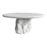 Masuta de cafea Zinol, MDF, Alb, D77x36 cm