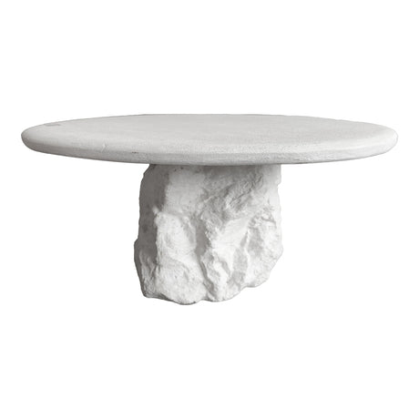 Masuta de cafea Zinol, MDF, Alb, D77x36 cm