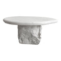 Masuta de cafea Zinol, MDF, Alb, D77x36 cm, detaliu produs