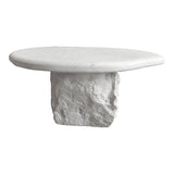 Masuta de cafea Zinol, MDF, Alb, D77x36 cm