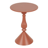Măsuță de colț cu design metalic Lalou, Metal, Terracotta, 40x55 cm, detaliu produs