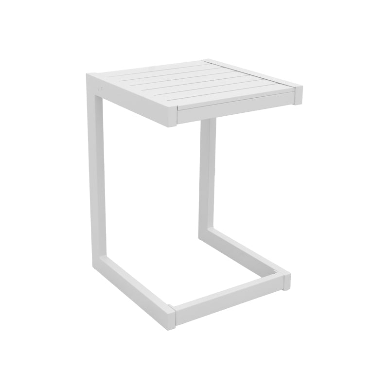 Masuta de exterior Aether din aluminiu, Antracit, 38x37x53 cm - Alb