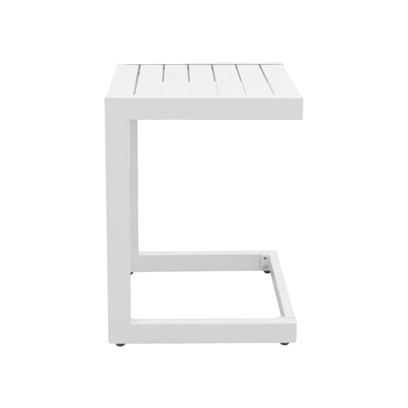 Masuta de exterior Aether din aluminiu, Antracit, 38x37x53 cm - Alb