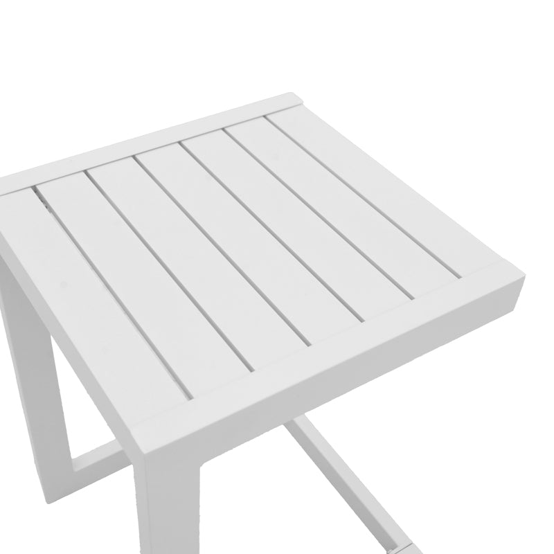 Masuta de exterior Aether din aluminiu, Antracit, 38x37x53 cm - Alb