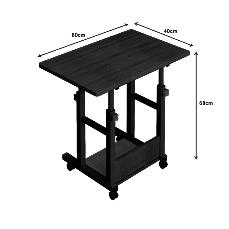 Masuta de laptop Stolu, Stejar inchis, 80x40x68 cm, perspectiva suplimentara