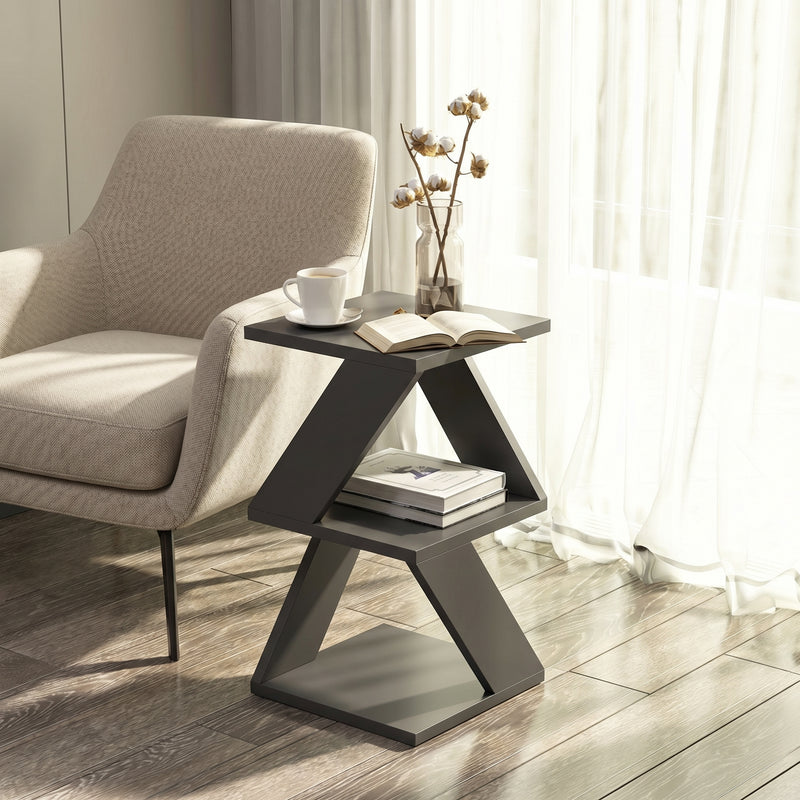 Tabel lateral Albeni - Anthracite, Gri, 50x30x30 cm