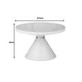 Masuta laterala Coozlin marmura alba cu metal, alb-auriu, 70x70x40 cm, foto produs 9