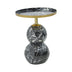 Masuta laterala Dearest marmura metal negru-auriu D41x57 cm