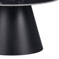 Masuta laterala Fabrin marmura neagra piatra sinterizata-metal, negru, 50x50x46 cm, perspectiva suplimentara
