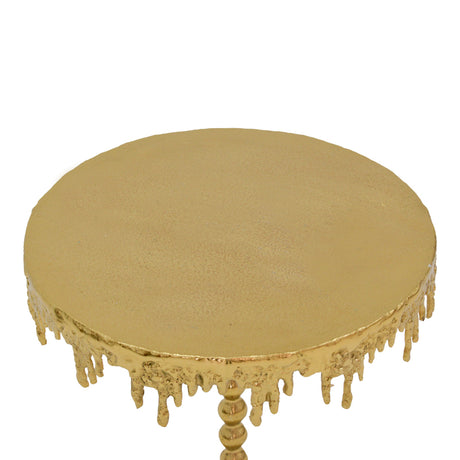 Masuta laterala Fropio metal, auriu, 40x40x44 cm
