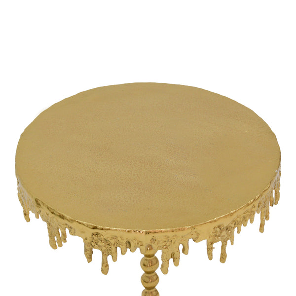 Masuta laterala Fropio metal, auriu, 40x40x44 cm