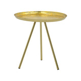 Masuta laterala Jacksie metal, auriu, 51x51x54 cm