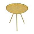 Masuta laterala Jacksie metal, auriu, 51x51x54 cm, imagine suplimentara