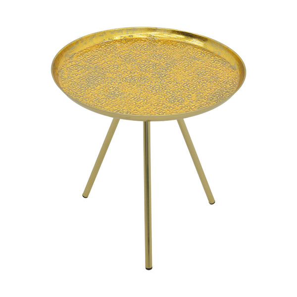 Masuta laterala Jacksie metal, auriu, 51x51x54 cm