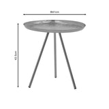 Masuta laterala Jacksie metal, auriu, 51x51x54 cm