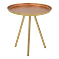 Masuta laterala Jacksie metal bronz aur 46x46x48 cm
