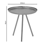 Masuta laterala Jacksie metal bronz, aur, 46x46x48 cm