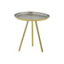 Masuta laterala Jacksie metal gri-auriu 41x41x43 cm