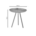 Masuta laterala Jacksie metal, gri-auriu, 41x41x43 cm, detaliu produs