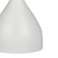 Masuta laterala Kirkene piatra sinterizata, marmura alba si metal, alb, 50x50x50 cm, detaliu produs