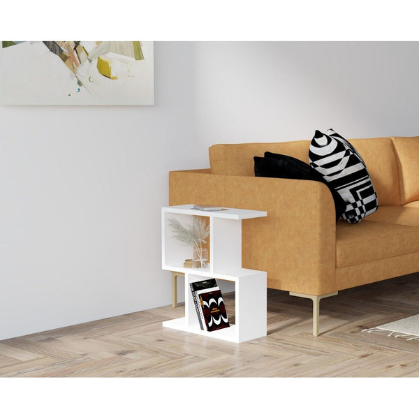 Masuta laterala Lays, Alb, 45x52x17 cm