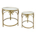 Masuta laterala set 2 bucati Frensia, metal aurit, multiple