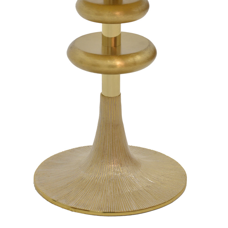 Masuta laterala Trego metal auriu si, alb, 33x33x42 cm, perspectiva suplimentara
