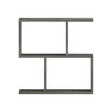 Masuta laterala Wesmol cu raft, Gri cu efect marmura, 50x20x50 cm - Antracit