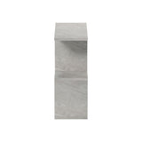 Masuta laterala Wesmol cu raft, Gri cu efect marmura, 50x20x50 cm - Gri