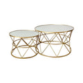 masuta de cafea Masute cafea Pelosif Auriu set 2buc metal