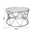 Masute cafea Pelosif Auriu set 2buc metal, 80x80x48 cm, perspectiva suplimentara