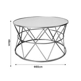 Masute cafea Pelosif Auriu set 2buc metal, 80x80x48 cm, perspectiva suplimentara