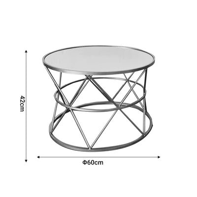 Masute cafea Pelosif Auriu set 2buc metal, 80x80x48 cm, foto produs
