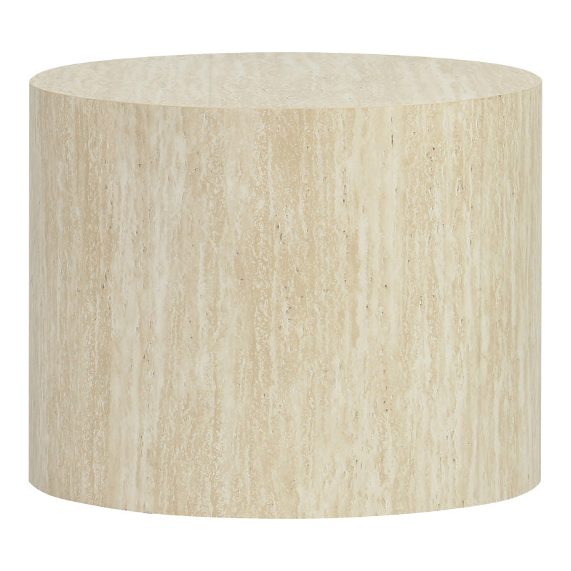 Masute laterale 2 bucati cu aspect de travertin Zonar, Bej, 45x45x50 cm