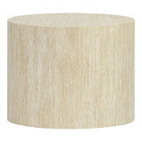 Masute laterale 2 bucati cu aspect de travertin Zonar, Bej, 45x45x50 cm