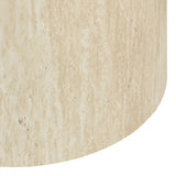Masute laterale 2 bucati cu aspect de travertin Zonar, Bej, 45x45x50 cm